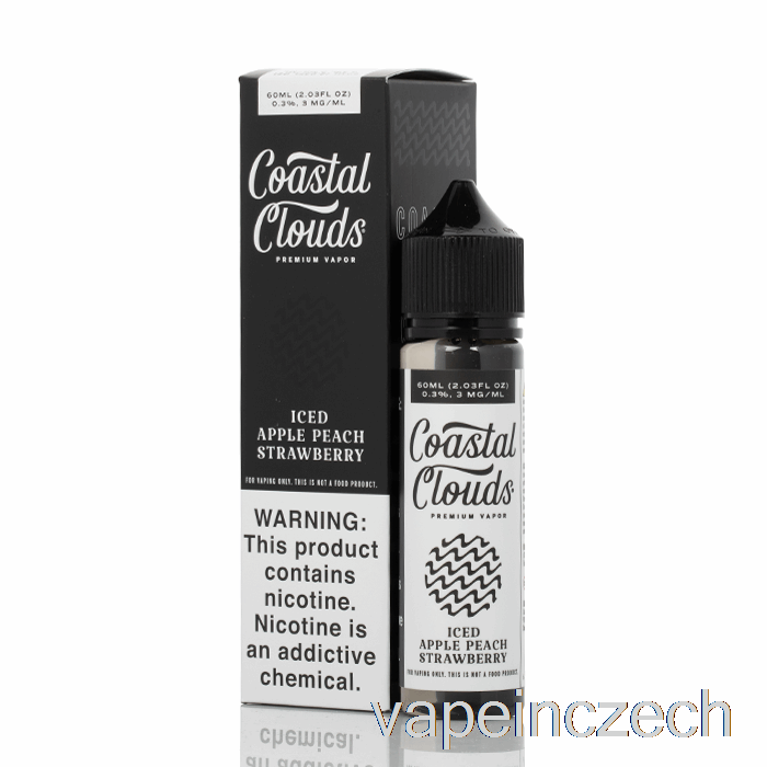 Ledové Jablko Broskev Jahoda - Pobřežní Mraky Co. - 60 Ml 0mg Vape Bez Nikotinu